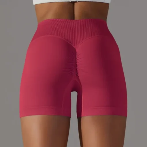 Women's Gym Shorts Yoga Shorts Workout Shorts Criss Cross Waist High Waist Yoga Gym Workout Pilates Shorts Black Army Green Red Sports Activewear Stretchy Slim