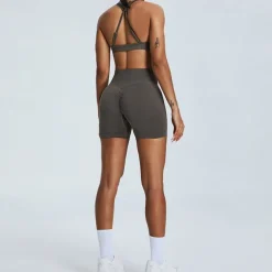 Women's Gym Shorts Yoga Shorts Workout Shorts Elastic Waistband High Waist Yoga Gym Workout Pilates Shorts Black Pink Orange Sports Activewear Stretchy Slim