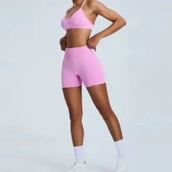 Women's Gym Shorts Yoga Shorts Workout Shorts Elastic Waistband High Waist Yoga Gym Workout Pilates Shorts Black Pink Orange Sports Activewear Stretchy Slim