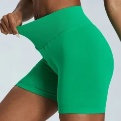 Women's Gym Shorts Yoga Shorts Workout Shorts Elastic Waistband High Waist Yoga Gym Workout Pilates Shorts Black Pink Orange Sports Activewear Stretchy Slim