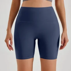 Women's Gym Shorts Yoga Shorts Workout Shorts Tummy Control Butt Lift High Waist Yoga Gym Workout Pilates Shorts Navy Black Coffee Spandex Sports Activewear Stretchy Slim