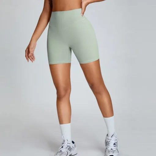 Women's Gym Shorts Yoga Shorts Workout Shorts Elastic Waistband High Waist Pilates Gym Workout Workout Shorts Yellow Pink Blue Sports Activewear Stretchy Slim
