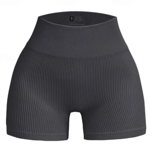 Women's Gym Shorts Yoga Shorts Workout Shorts High Waist Yoga Gym Workout Pilates Shorts Light Coffee White Blue Sports Activewear Stretchy Slim