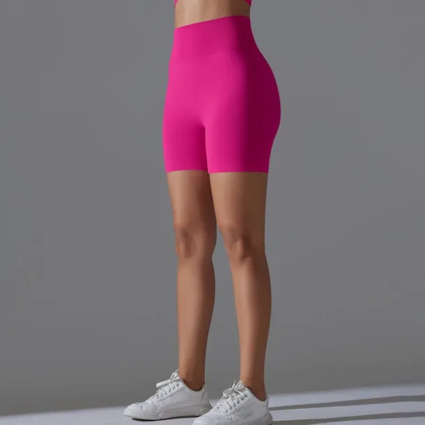 Women's Gym Shorts Yoga Shorts Workout Shorts Elastic Waistband High Waist Yoga Gym Workout Pilates Shorts Black Red Burgundy Sports Activewear Stretchy Slim