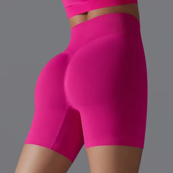 Women's Gym Shorts Yoga Shorts Workout Shorts Elastic Waistband High Waist Yoga Gym Workout Pilates Shorts Black Red Burgundy Sports Activewear Stretchy Slim