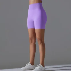 Women's Gym Shorts Yoga Shorts Workout Shorts Elastic Waistband High Waist Yoga Gym Workout Pilates Shorts Black Red Burgundy Sports Activewear Stretchy Slim