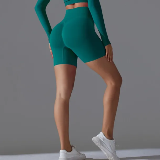 Women's Gym Shorts Yoga Shorts Workout Shorts Elastic Waistband High Waist Yoga Gym Workout Pilates Shorts Black Red Burgundy Sports Activewear Stretchy Slim