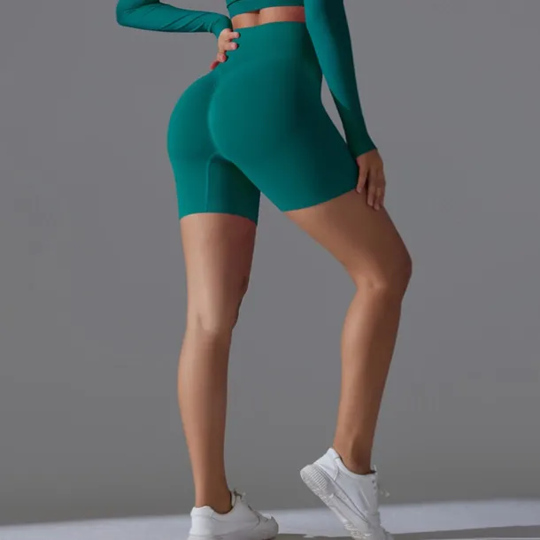 Women's Gym Shorts Yoga Shorts Workout Shorts Elastic Waistband High Waist Yoga Gym Workout Pilates Shorts Black Red Burgundy Sports Activewear Stretchy Slim