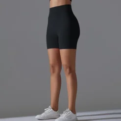 Women's Gym Shorts Yoga Shorts Workout Shorts Elastic Waistband High Waist Yoga Gym Workout Pilates Shorts Black Red Burgundy Sports Activewear Stretchy Slim