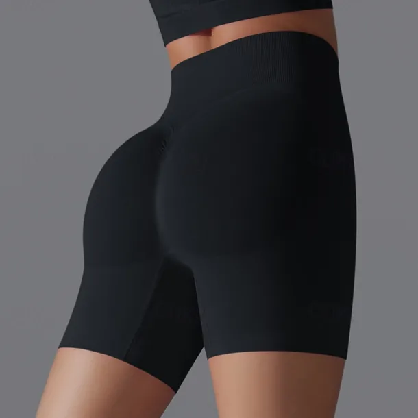 Women's Gym Shorts Yoga Shorts Workout Shorts Elastic Waistband High Waist Yoga Gym Workout Pilates Shorts Black Red Burgundy Sports Activewear Stretchy Slim