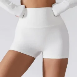 Women's Gym Shorts Yoga Shorts Workout Shorts Elastic Waistband High Waist Yoga Gym Workout Pilates Shorts Black White Navy Blue Sports Activewear Stretchy Slim