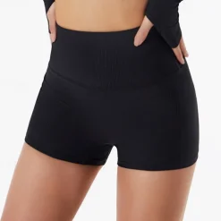 Women's Gym Shorts Yoga Shorts Workout Shorts Elastic Waistband High Waist Yoga Gym Workout Pilates Shorts Black White Navy Blue Sports Activewear Stretchy Slim