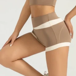 Women's Gym Shorts Yoga Shorts Workout Shorts Criss Cross Waist High Waist Yoga Gym Workout Pilates Shorts Black Khaki Gray Sports Activewear Stretchy Slim