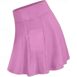 Women's Gym Shorts Yoga Skirt Workout Shorts 2 in 1 Elastic Waistband High Waist Yoga Gym Workout Pilates Shorts Black Pink Blue Sports Activewear Stretchy Slim