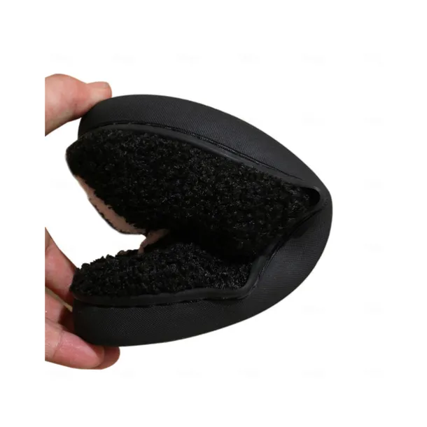 Women's Halloween Horror Face Plush Slippers – Cozy Furry Indoor Shoes with Spooky Ghost Design for Winter Comfort