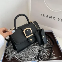 Women's Handbag Crossbody Bag PU Leather Daily Durable Solid Color Black White Yellow