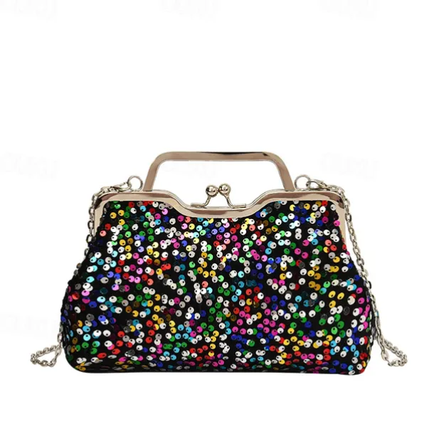 Women's Handbag Evening Bag Clutch Bags Synthetic Party Bridal Shower Wedding Party Sequin Large Capacity Anti-Dust Solid Color White Pink Blue
