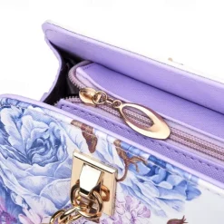 Women's Handbag PU Leather Office Daily Large Capacity Anti-Dust Geometric Flower Wine Black Red