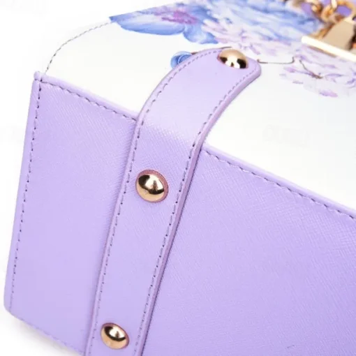 Women's Handbag PU Leather Office Daily Large Capacity Anti-Dust Geometric Flower Wine Black Red