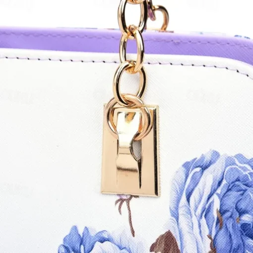 Women's Handbag PU Leather Office Daily Large Capacity Anti-Dust Geometric Flower Wine Black Red