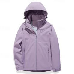 Women's Hiking Fleece Jacket Fleece Winter Outdoor Warm Soft Comfortable Fleece Jackets Full Zip Camping / Hiking / Caving Traveling Winter Sports Black Pink Red Purple Green