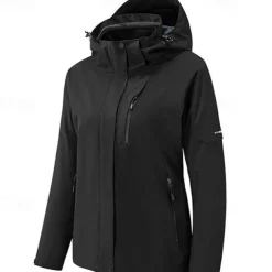 Women's Hiking Fleece Jacket Fleece Winter Outdoor Waterproof Windproof Warm Soft Fleece Jackets Full Zip Camping / Hiking / Caving Traveling Winter Sports Black Pink Red Blue Fuchsia