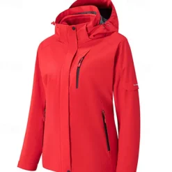 Women's Hiking Fleece Jacket Fleece Winter Outdoor Waterproof Windproof Warm Soft Fleece Jackets Full Zip Camping / Hiking / Caving Traveling Winter Sports Black Pink Red Blue Fuchsia