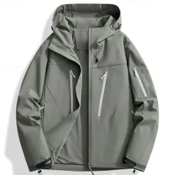 Women's Hiking Jacket Outdoor Waterproof Windproof Front Zipper Lightweight Jacket Full Zip Camping / Hiking / Caving Violet Black Ivory Yellow Pink