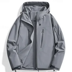 Women's Hiking Jacket Outdoor Waterproof Windproof Front Zipper Lightweight Jacket Full Zip Camping / Hiking / Caving Violet Black Ivory Yellow Pink