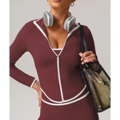 Women's Hiking Jacket Sport Jacket Outdoor Quick Dry Sweat wicking Hiking Outfits Hiking Clothes Autumn / Fall Jacket Tennis Golf Running Patchwork Black Dark Purple Blue