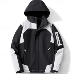 Women's Hiking Jacket Winter Outdoor Color Block Waterproof Windproof Multi-Pockets Front Zipper Lightweight Jacket Full Zip Camping / Hiking / Caving Winter Sports Black White Pink Purple Green