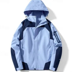 Women's Hiking Jacket Winter Outdoor Color Block Waterproof Windproof Multi-Pockets Front Zipper Lightweight Jacket Full Zip Camping / Hiking / Caving Winter Sports Black White Pink Purple Green