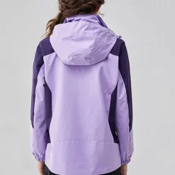 Women's Hiking Jacket Winter Outdoor Color Block Fleece Lining Windproof Water Resistant 3-in-1 Jacket Fleece Jackets Windbreaker Jacket Traveling Pink Light Purple Purple Orange Rose Red