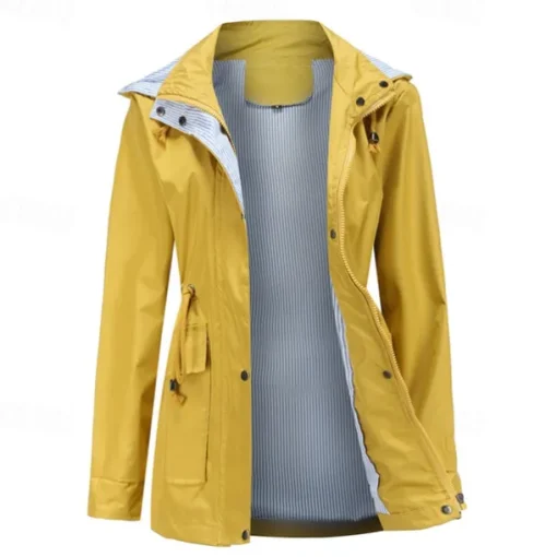 Women's Hiking Jacket Winter Outdoor Windproof Front Zipper Water Repellent Lightweight Jacket Full Zip Camping / Hiking / Caving Black Yellow Burgundy Navy Blue Purple