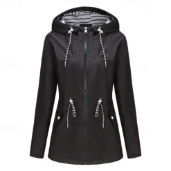 Women's Hiking Jacket Winter Outdoor Windproof Multi-Pockets Front Zipper Water Repellent Lightweight Jacket Full Zip Camping / Hiking / Caving Winter Sports Black Yellow Pink Red Dark Navy