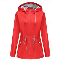 Women's Hiking Jacket Winter Outdoor Windproof Multi-Pockets Front Zipper Water Repellent Lightweight Jacket Full Zip Camping / Hiking / Caving Winter Sports Black Yellow Pink Red Dark Navy