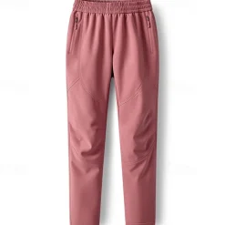 Women's Hiking Pants Trousers Waterproof Hiking Pants Fleece Lined Pants Military Outdoor Regular Fit Thermal Warm Waterproof Windproof Soft Pants / Trousers Elastic Waist Black Pink Spandex Hunting