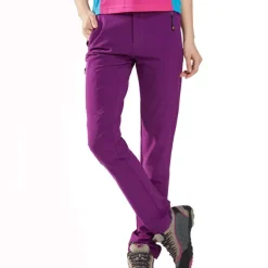 Women's Hiking Pants Trousers Summer Outdoor Sunscreen UV Resistant Breathable Quick Dry Pants / Trousers Bottoms Violet Black Spandex Camping / Hiking Fishing Hiking M L XL XXL XXXL