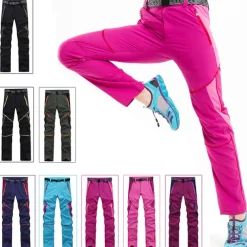 Women's Hiking Pants Trousers Patchwork Summer Outdoor Breathable Quick Dry Lightweight Sweat wicking Pants / Trousers Bottoms Zipper Pocket Black Purple Camping / Hiking Fishing Climbing S M L XL XXL