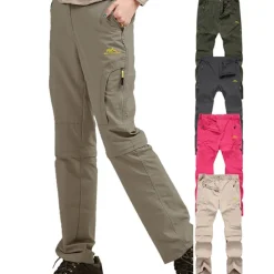 Women's Hiking Pants Trousers Summer Outdoor Windproof Breathable Quick Dry Multi Pockets Bottoms Zipper Pocket Dark Grey Black Fishing Climbing Beach S M L XL XXL / Wear Resistance