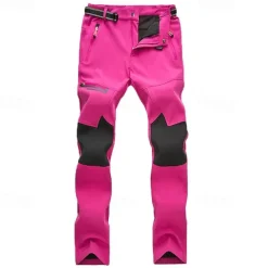 Women's Hiking Pants Trousers Patchwork Summer Outdoor Regular Fit Waterproof Windproof Warm Breathable Pants / Trousers Bottoms Black Fuchsia Burgundy Camping / Hiking / Caving Traveling Winter