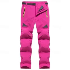 Women's Hiking Pants Trousers Solid Color Summer Outdoor Comfort Quick Dry Lightweight Breathable Bottoms Black Rose Red Hunting Fishing Climbing S M L XL XXL / Wear Resistance