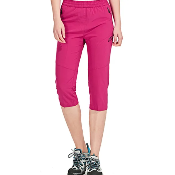 Women's Hiking Pants Trousers Summer Outdoor Quick Dry Water Resistant Zipper Pocket Multi Pockets Capri Pants Bottoms Elastic Waist Black-female Rose Red Camping / Hiking / Caving S M L XL XXL