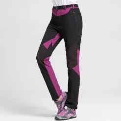 Women's Hiking Pants Trousers Fleece Lined Pants Softshell Pants Winter Outdoor Waterproof Windproof Thermal Warm Elastic Waist Fashion Bottoms Blue Red Skiing Camping Ski / Snowboard