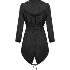 Women's Hiking Raincoat Waterproof Hiking Jacket Rain Jacket Winter Outdoor Thermal Warm Waterproof Windproof Breathable Outerwear Coat Top Fishing Climbing Casual Black Navy Blue Dark Green Green