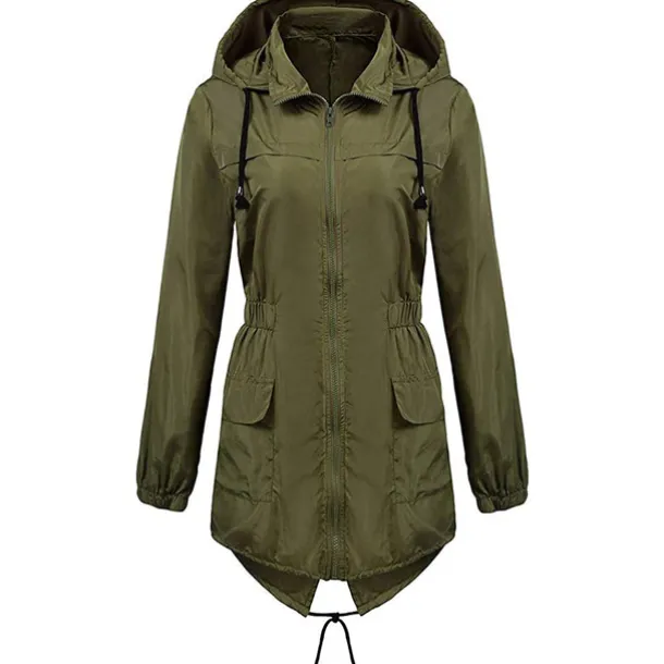 Women's Hiking Raincoat Waterproof Hiking Jacket Rain Jacket Winter Outdoor Thermal Warm Waterproof Windproof Breathable Outerwear Coat Top Fishing Climbing Casual Black Navy Blue Dark Green Green