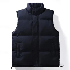 Women's Hiking Vest Hiking Fleece Vest Sleeveless Vest Outdoor Thermal Warm Fleece Lining Breathable Comfortable Winter Zipper Pocket Polyester Black Khaki Dark Blue Fishing Camping / Hiking / Caving