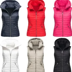 Women's Hiking Vest Quilted Puffer Vest Sleeveless Outerwear Outdoor Thermal Warm Windproof Lightweight Winter Pocket Nylon Black White Red Hunting Fishing Camping / Hiking / Caving