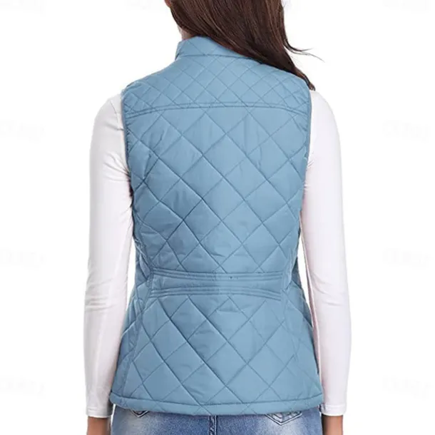 Women's Hiking Vest Sleeveless Top Outdoor Thermal Warm Quick Dry Zipper Pocket Soft Winter Zipper Pocket Sporty Dark Grey Black White Hunting Fishing Climbing