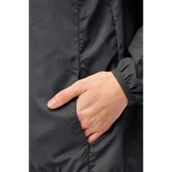 Women's hooded jacket with zipper pockets hood with multiple pockets waterproof fabric women's skin jacket